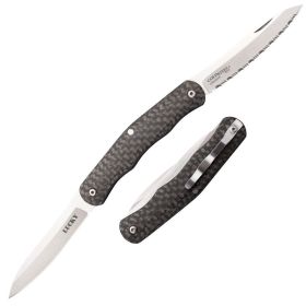 Cold Steel "Lucky" Dual-Blade Folding Pocket Knife Plain/Serrated Blade