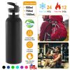 Sports Water Bottle Stainless Steel Vacuum-Insulated Drinking Cup w/ Straws Outdoor Cycling Hiking for Cold Hot Water
