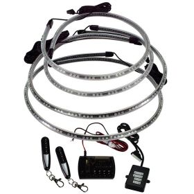 Pipedream Multi-Color LED Flexible Slimline Flat Underbody Kit with Remote