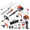 VEVOR 43CC 6-in-1 Multi-Functional Trimming Tools, Gas Hedge Trimmer, Weed Eater, String Trimmer, Brush Cutter, Edger