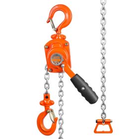 VEVOR Manual Lever Chain Hoist, 1/2 Ton 1100 lbs Capacity 5 FT Come Along, G80 Galvanized Carbon Steel with Weston Double-Pawl Brake