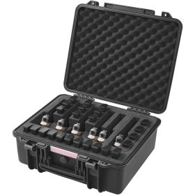 VEVOR Hard Pistol Cases with Pre-cut PU Foam, Waterproof & Dustproof Hard Gun Case for 1 Pistol, 19.3Ã—17.1Ã—8.3 in Lockable Pistol Case, Black