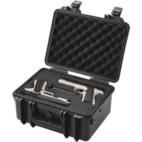 VEVOR Hard Pistol Cases with Pre-cut PU Foam, Waterproof & Dustproof Hard Gun Case for 1 Pistol, 14.1Ã—11.5Ã—7.6 in Lockable Pistol Case, Black