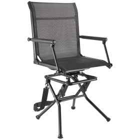 Hunting Chair 360Â° Swivel Silent Foldable Blind Chair with Armrests Steel Frame