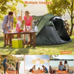 5-8 Person Pop Up Tent Automatic Setup Camping Tent Waterproof Instant Setup Tent with 4 Mosquito Net Windows Carrying Bag for Hiking Climbing Adventu