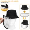 Fishman Hat Protective Face Shield Removable Sun Bucket Cap Face Cover Protect Against UV Spitting Saliva Dust Wind