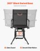 Hunting Chair 360Â° Swivel Silent Foldable Blind Chair with Armrests Steel Frame