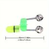 10/ 40 PC LED Night Fishing Bite Bait Alarm 2 Bells Light Rod Tip Clip Alert Ring