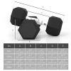 100 LBS Hex Dumbbell Set with Rack, Rubber Coated Weights with Non-Slip Handles for Home Gym Strength Training