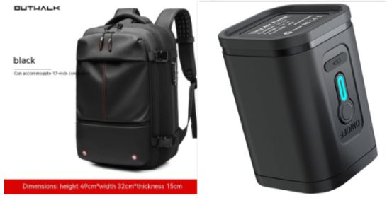 Travel Backpack Men's Business Multifunction Computer Bag Vacuum Compression Large-capacity Backpack (Option: Set4-19 Inch)