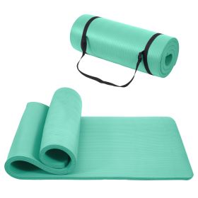 Only Supports Self Pickup  Yoga Mat, One Inch Thickened High-density Practice Mat, Tear-resistant Practice Yoga Mat With Straps, Suitable For All (Option: Navy Blue)