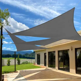 10'X10'X14'Dark Grey HDPE Sunshade Sail (Option: defaulttitle)