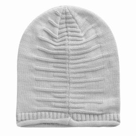 Unisex Knit Beanie Hat Winter Warm Hat Slouchy Baggy Hats Skull Cap 5 Colors (Option: WinterWarmHatGray)
