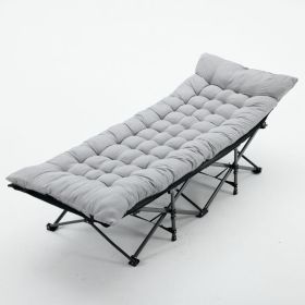Cushioned Camping Bed, Comfortable Portable Cot For Camping, Travel And Indoor Use (Option: Gray)