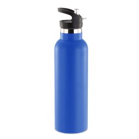 Sports Water Bottle Stainless Steel Vacuum-Insulated Drinking Cup w/ Straws Outdoor Cycling Hiking (Option: StillWaterBottle1LBLU)