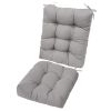 Rocking Chair Cushion 2 Pieces Back Seat Sets with Non-Slip Ties Polyester Fiber Filling 
Comfortable for Indoor Home Office Car