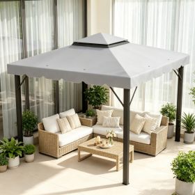 Light Gray 10 x 10 FT Gazebo Canopy Replacement(Only canopy roof) (Option: 80158473)