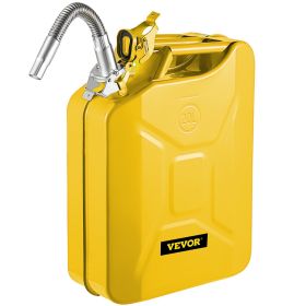 VEVOR Jerry Fuel Can, 5.3 Gallon / 20 L Portable Jerry Gas Can with Flexible Spout System (Quantity: 1 Piece, Color: Yellow)