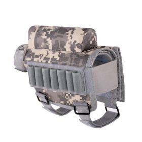 Camouflage Outdoor Bullet Pouch Pad Cheek Pouch Gun Stock Bag Bullet Pouch (Color: Camouflage)