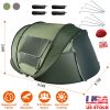 5-8 Person Pop Up Tent Automatic Setup Camping Tent Waterproof Instant Setup Tent with 4 Mosquito Net Windows Carrying Bag for Hiking Climbing Adventu