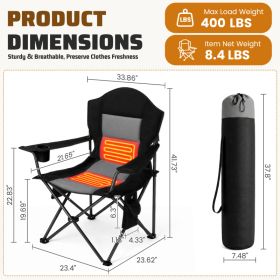 Heat Camping Chairs, Outdoor Folding Chairs (Option: black gray 1P)