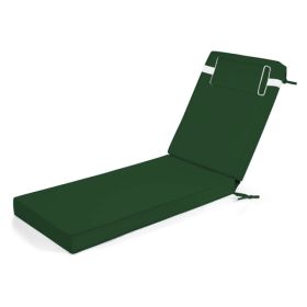 Outdoor Chaise Lounge Cushion, 80 In. X 26 In. X 3 In. Waterproof Fade-Resistant Patio Chair Pad For Pool Beach (Option: default)