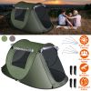 3-4 Person Pop Up Tent Automatic Setup Camping Tent Waterproof Instant Setup Tent with 2 Mosquito Net Windows Carrying Bag for Hiking Climbing Adventu